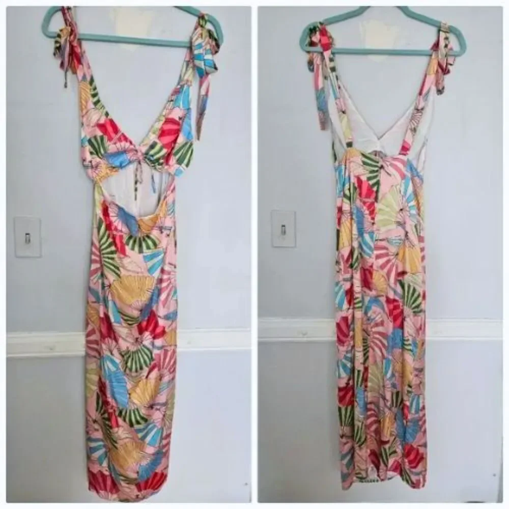 NWT Anthropologie x Lobo Rosa Mariana Cutout Midi Dress | XS - Picture 3 of 5
